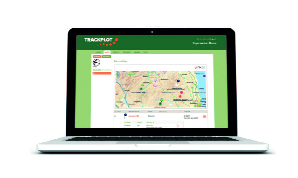 Image of Trackplot Portal on a laptop screen