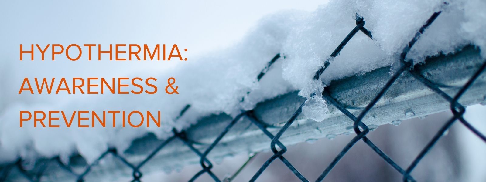 Image of snow on a fence and the strapline 