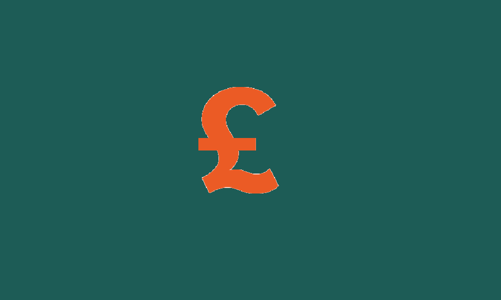 Image of Sterling pound sign £.