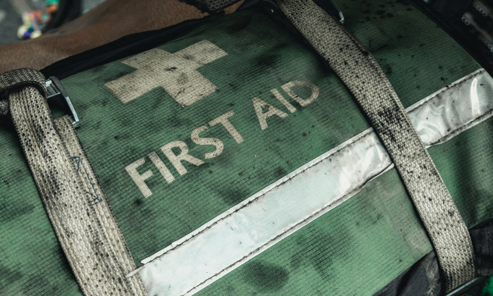 Photograph of First Aid bag. Image courtesy of Milan Degraeve on unsplash.