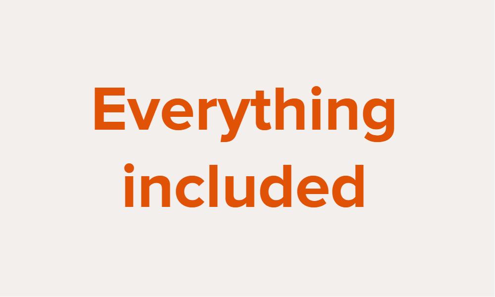 Illustration using the words “Everything included” to summarise the theme of the article.